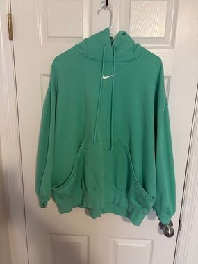 Nike Green Pullover Hoodie with White Swoosh